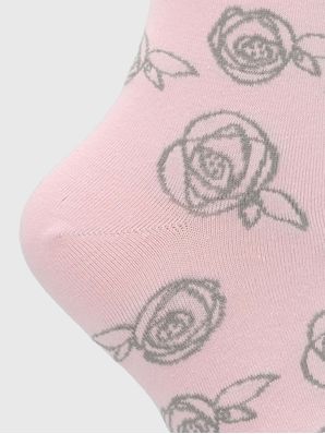 Calcetin Algodón Mujer C Cuff Roses Rosado Hush Puppies