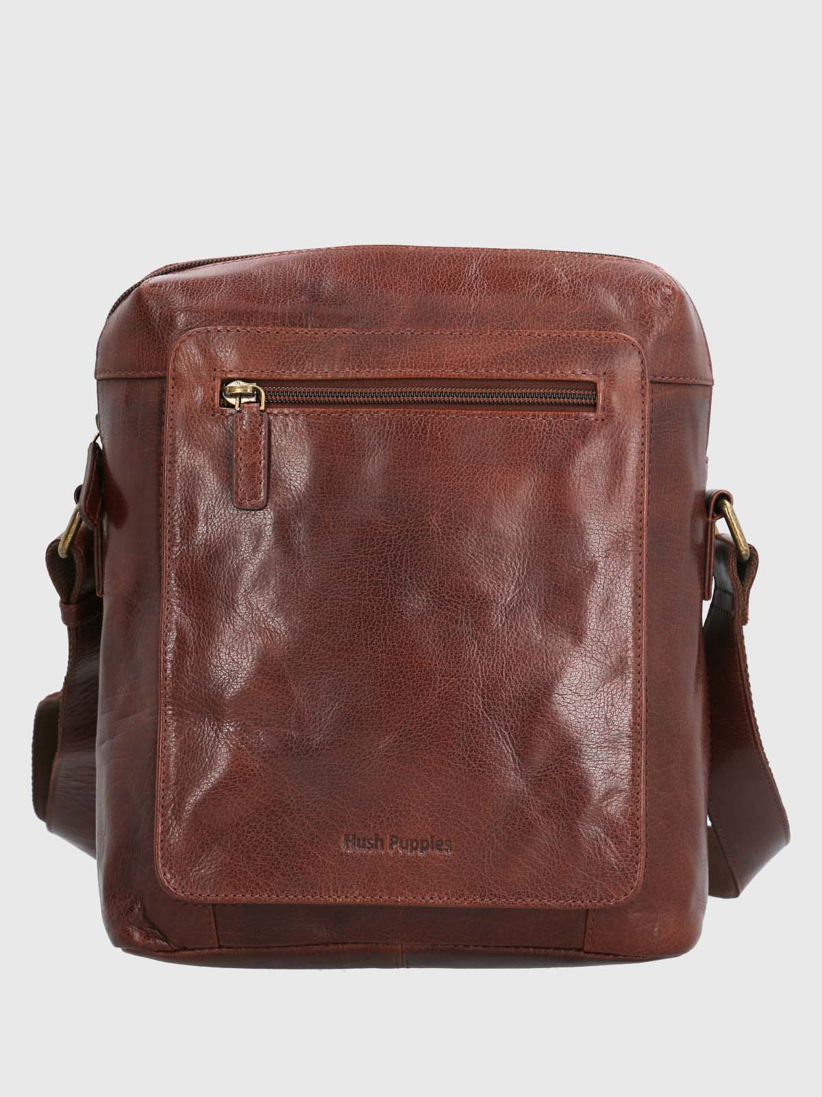 Maletin Cuero Hombre Vn Mooney Cross Café Hush Puppies