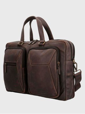 Maletin Cuero Hombre Th Millard Café Hush Puppies
