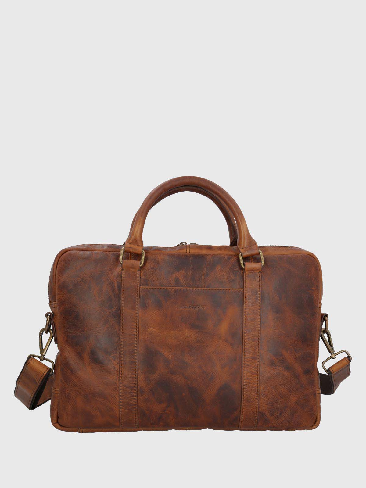 Maletin Cuero Hombre Th Mahoney Café Hush Puppies