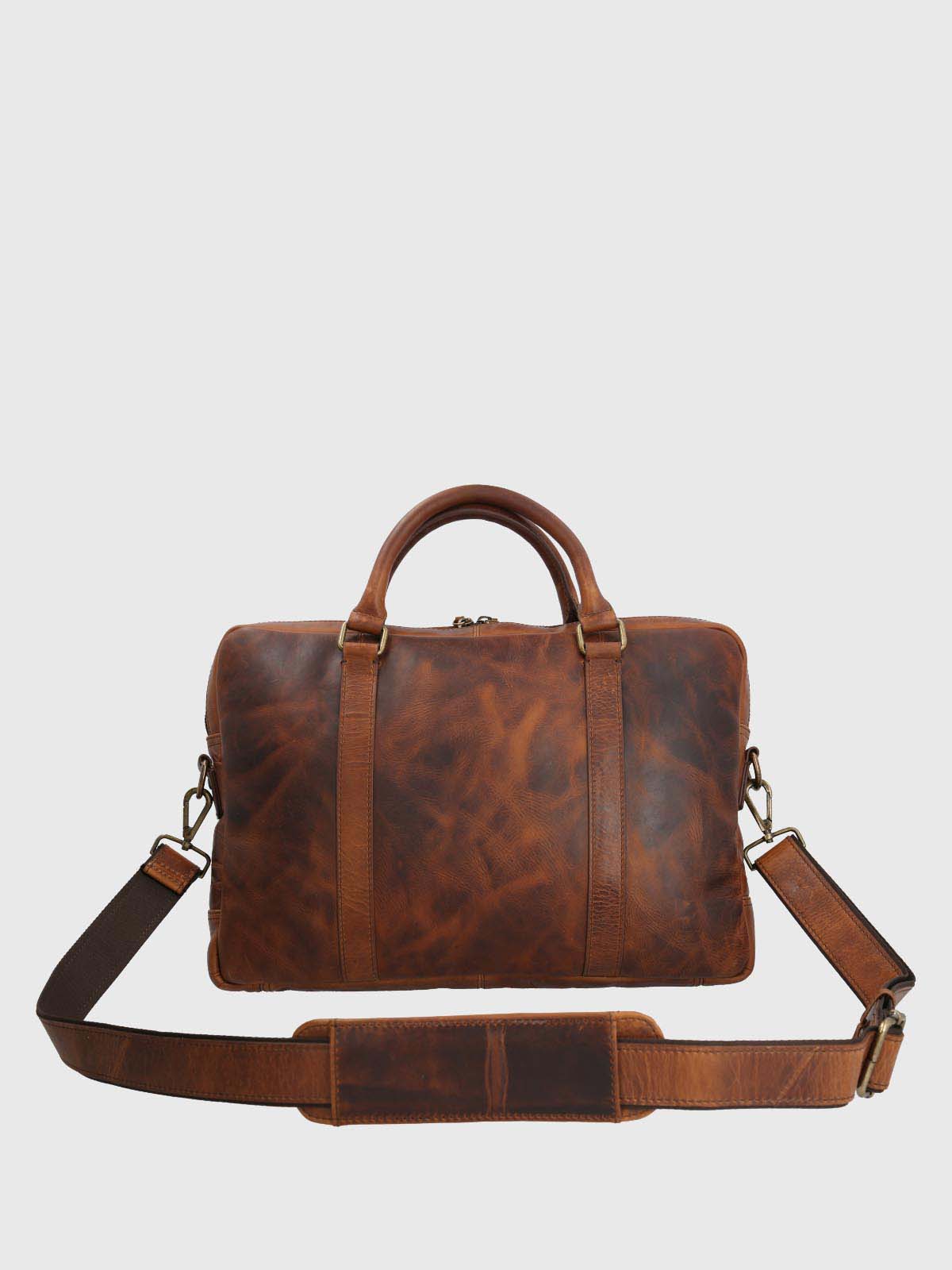 Maletin Cuero Hombre Th Mahoney Café Hush Puppies