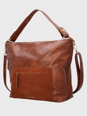 Cartera Ecocuero Mujer Laryn Hobo Café Hush Puppies