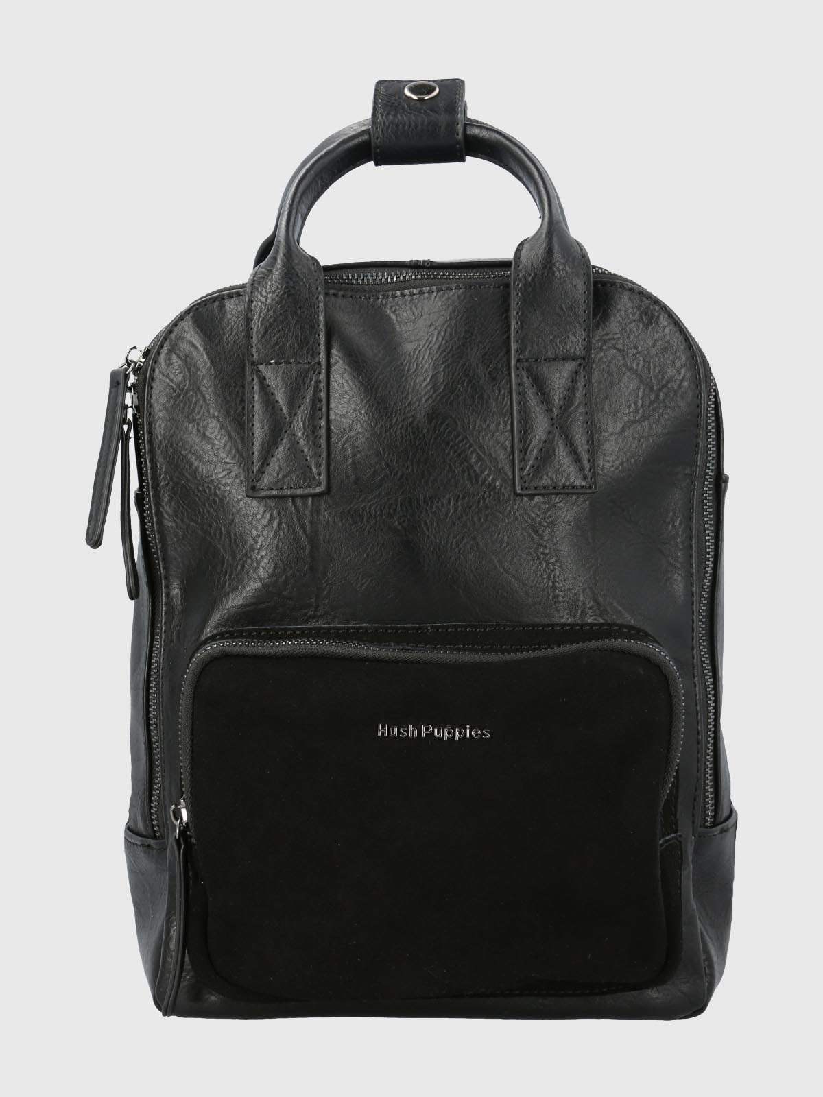 Mochila Ecocuero Mujer Lowri Back Negro Hush Puppies
