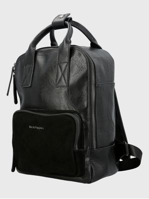 Mochila Ecocuero Mujer Lowri Back Negro Hush Puppies