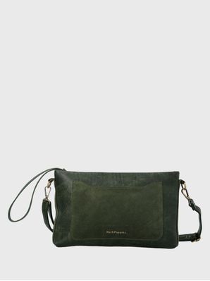 Cartera Ecocuero Mujer Liah Cross Verde Hush Puppies