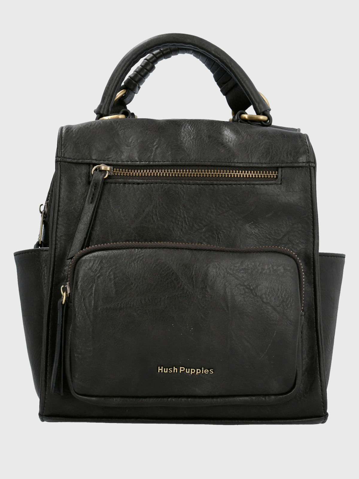 Cartera Mochila Ecocuero Mujer Date Backbag Negro Hush Puppies