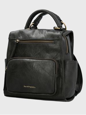 Cartera Mochila Ecocuero Mujer Date Backbag Negro Hush Puppies