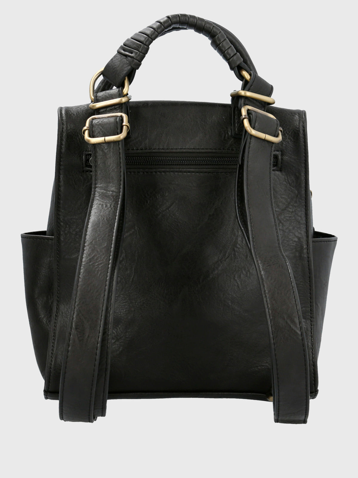 Cartera Mochila Ecocuero Mujer Date Backbag Negro Hush Puppies