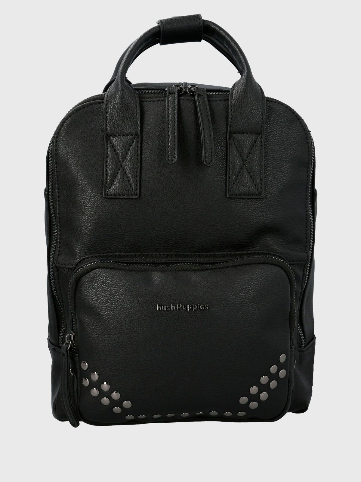 Mochila Ecocuero Mujer Karol Back Negro Hush Puppies
