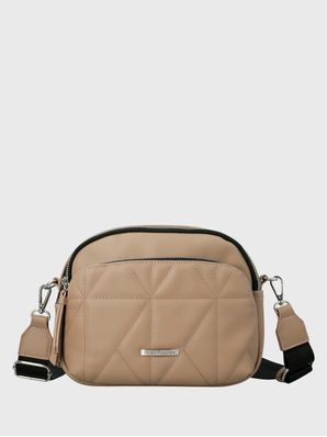 Cartera Ecocuero Mujer Quilt Cross Beige/Crudo Hush Puppies