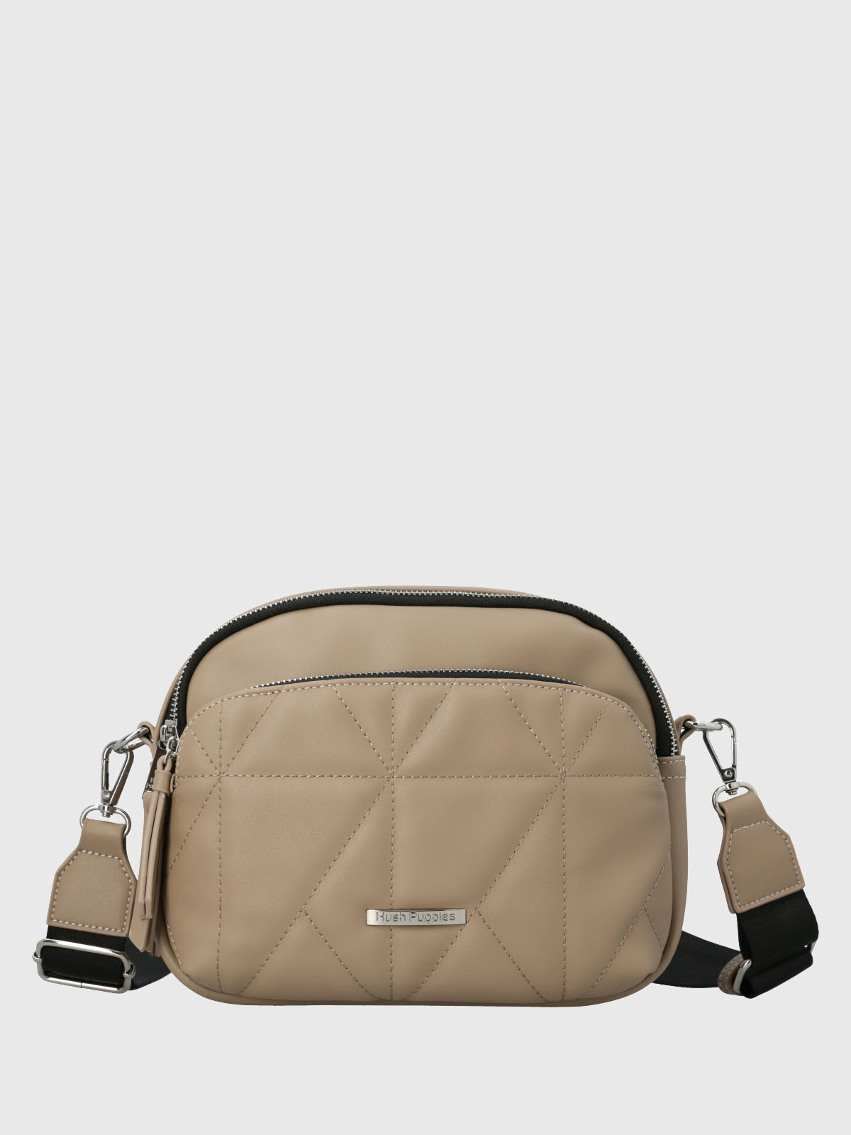 Cartera Ecocuero Mujer Quilt Cross Beige/Crudo Hush Puppies