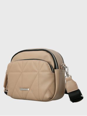 Cartera Ecocuero Mujer Quilt Cross Beige/Crudo Hush Puppies