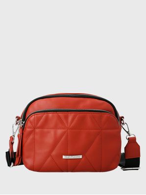 Cartera Ecocuero Mujer Quilt Cross Naranjo Hush Puppies