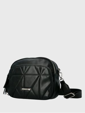 Cartera Ecocuero Mujer Quilt Cross Negro Hush Puppies