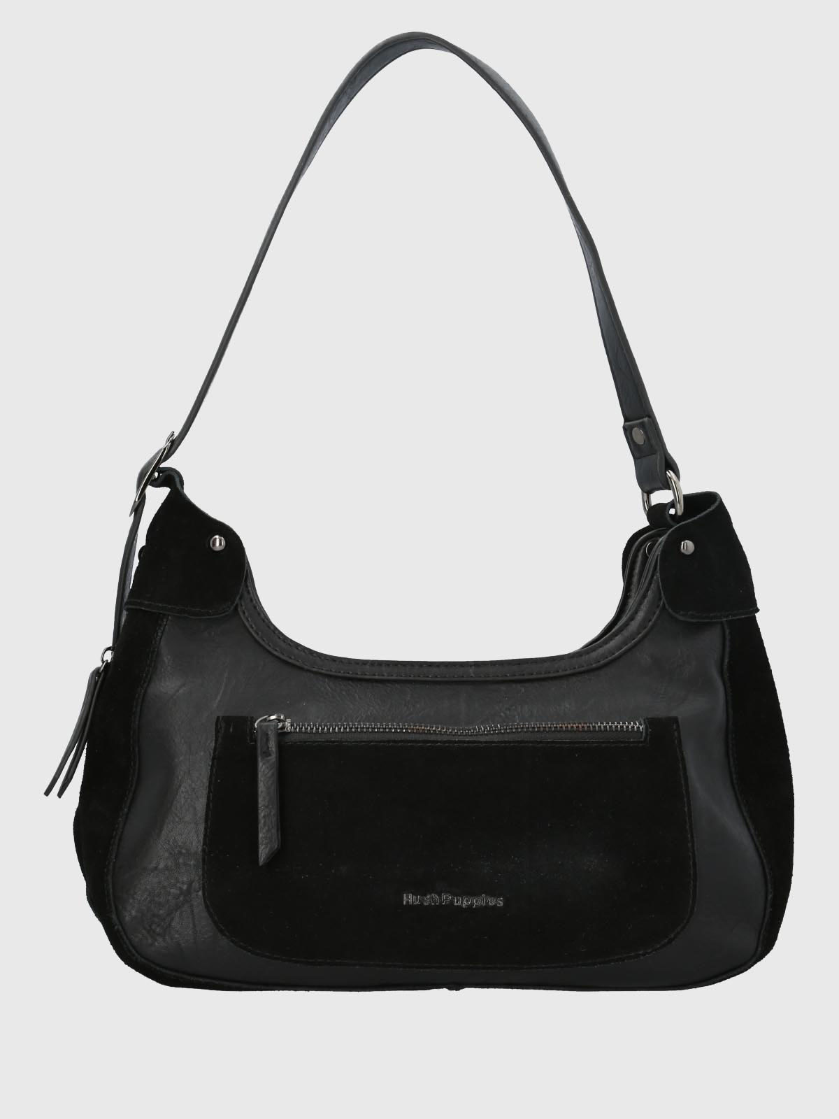 Cartera Ecocuero Mujer Lauren Hobo Negro Hush Puppies