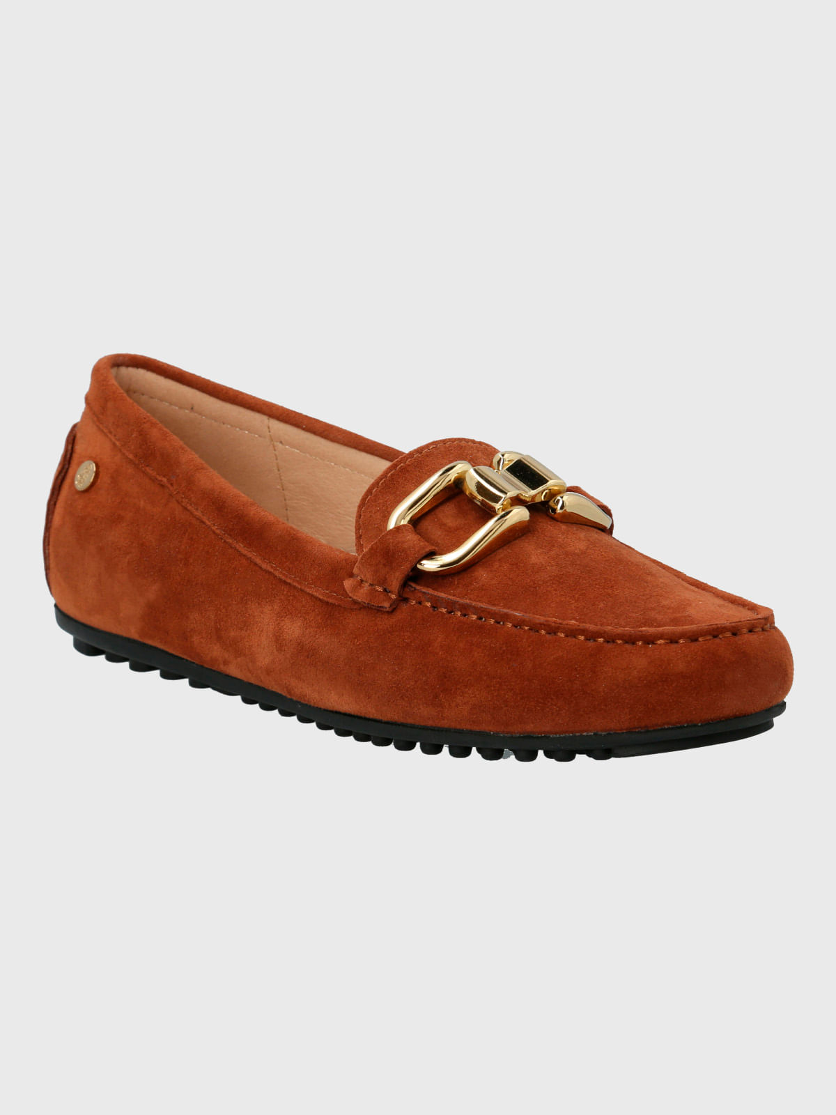 Mocasin Cuero Mujer Beth Café Hush Puppies