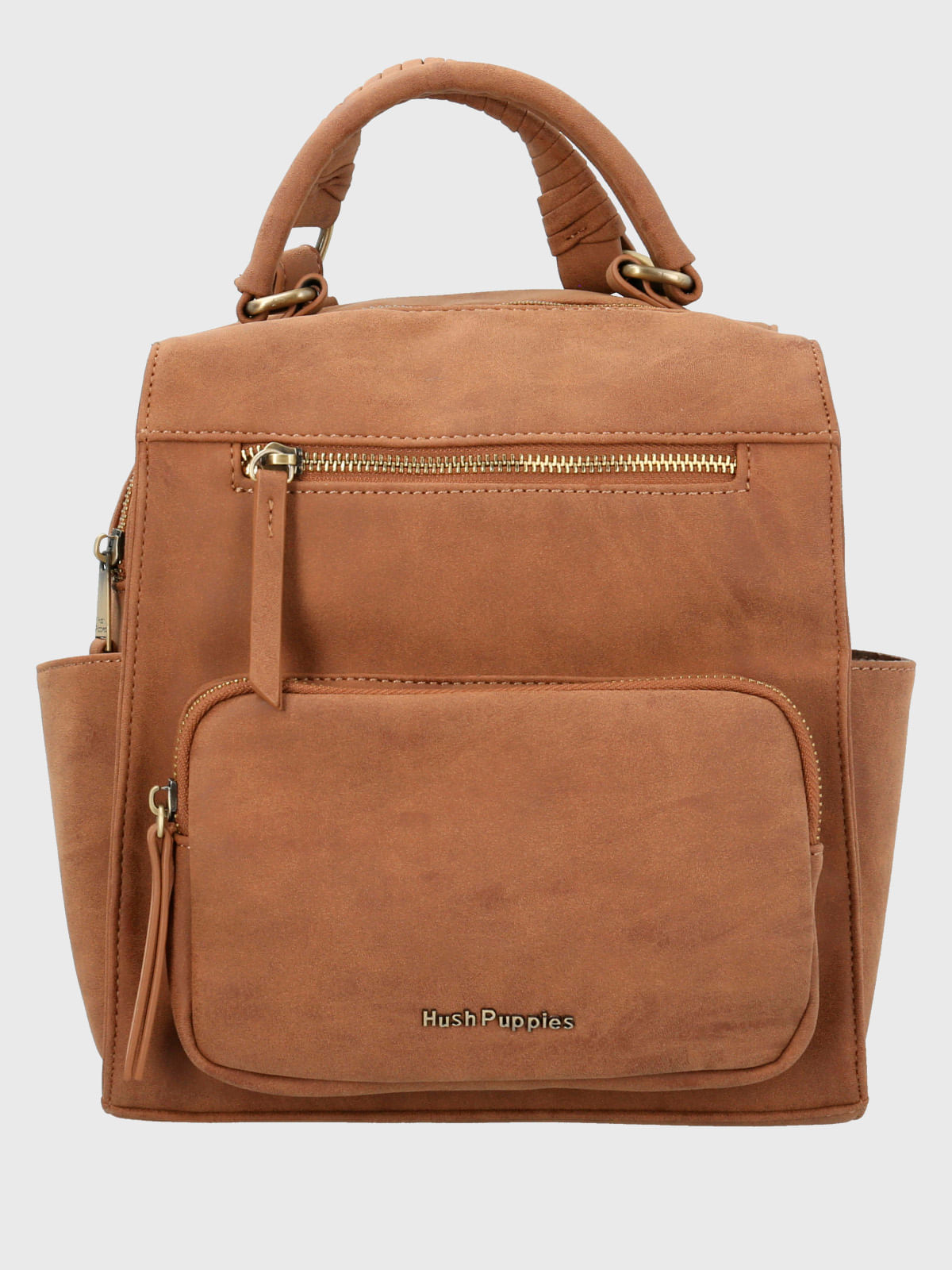 Cartera Mochila Ecocuero Mujer Date Backbag Café Hush Puppies
