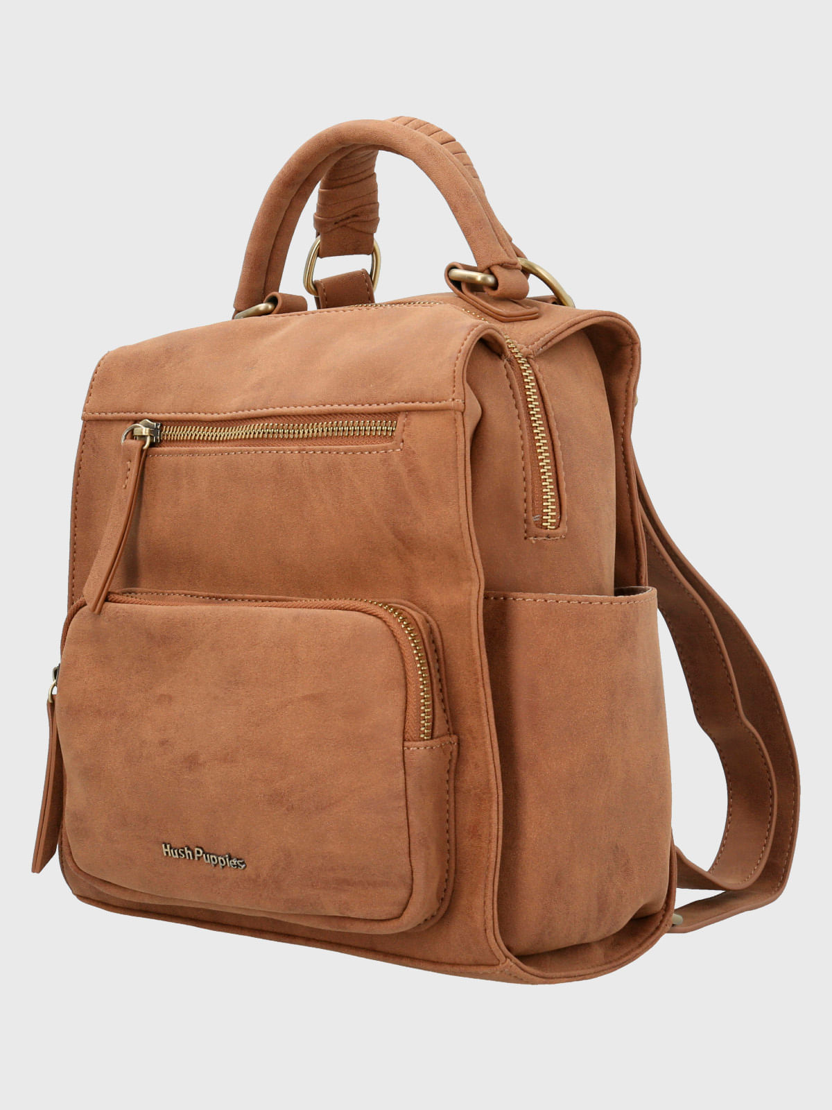 Cartera Mochila Ecocuero Mujer Date Backbag Café Hush Puppies