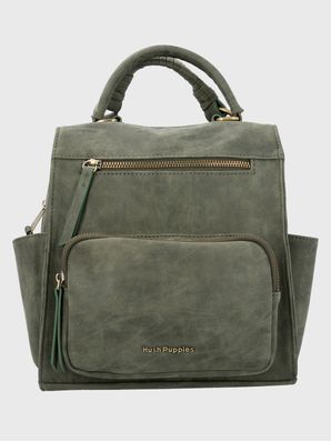 Cartera Mochila Ecocuero Mujer Date Backbag Verde Hush Puppies