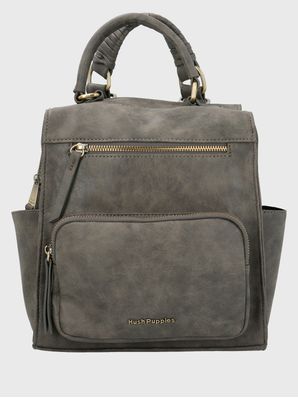 Cartera Mochila Ecocuero Mujer Date Backbag Gris Hush Puppies