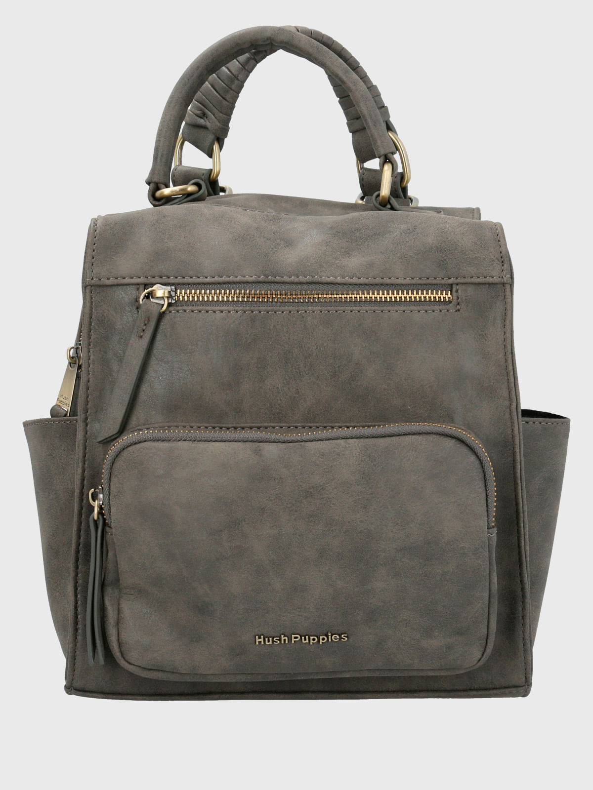 Cartera Mochila Ecocuero Mujer Date Backbag Gris Hush Puppies