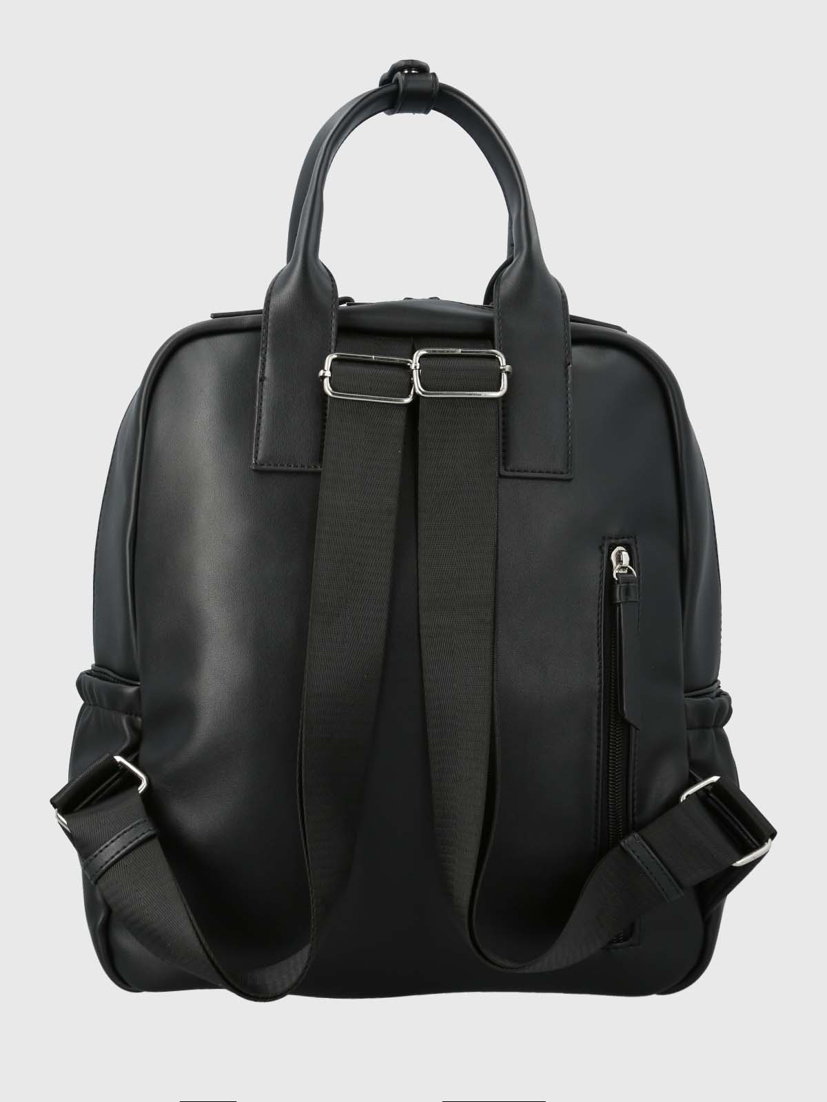 Mochila Ecocuero Mujer Quilt Back Negro Hush Puppies