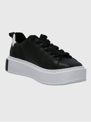 Zapatilla Cuero Mujer Badajoz Negra