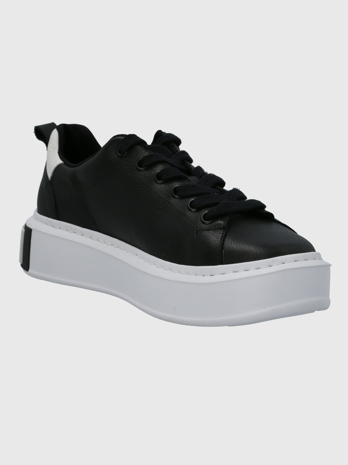 Zapatilla Cuero Mujer Badajoz Negra