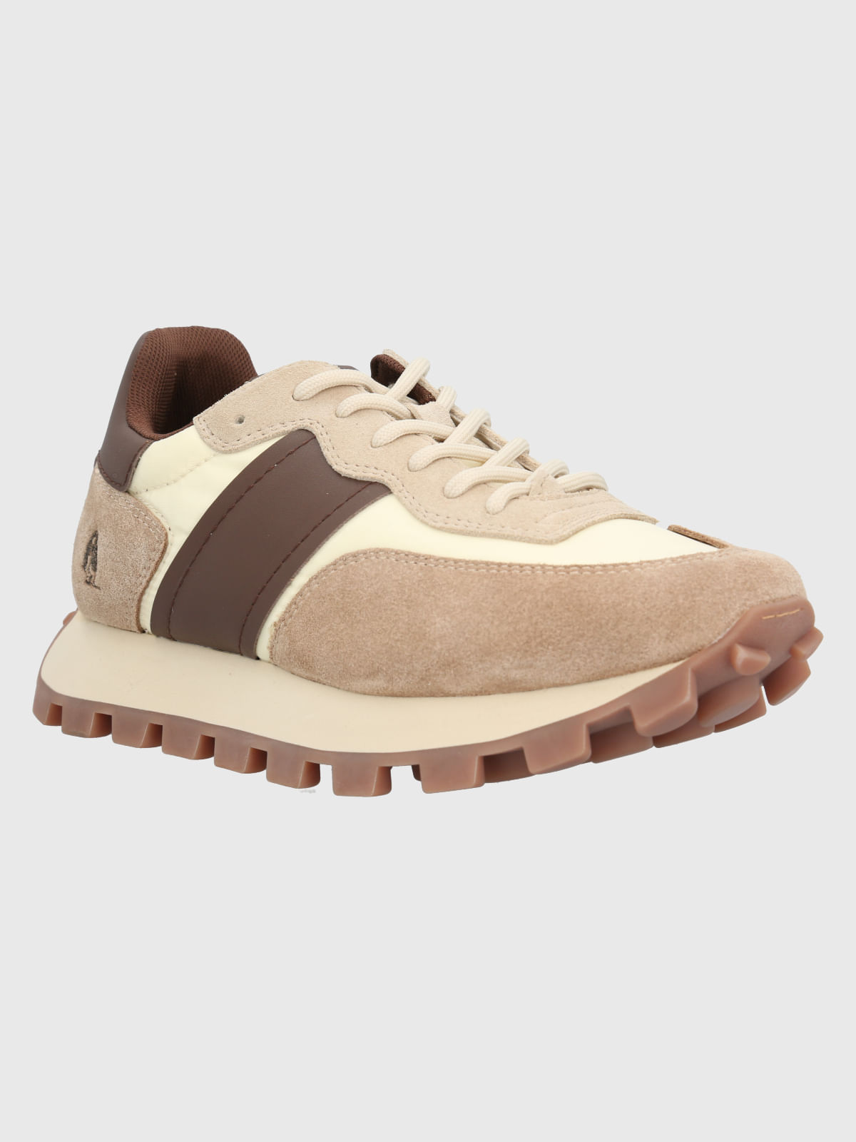 Zapatilla Cuero Mujer Janet Café
