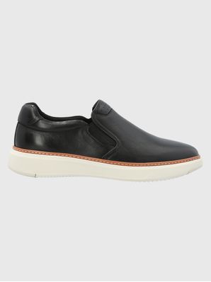 Slip On Cuero Hombre Lite G Negro
