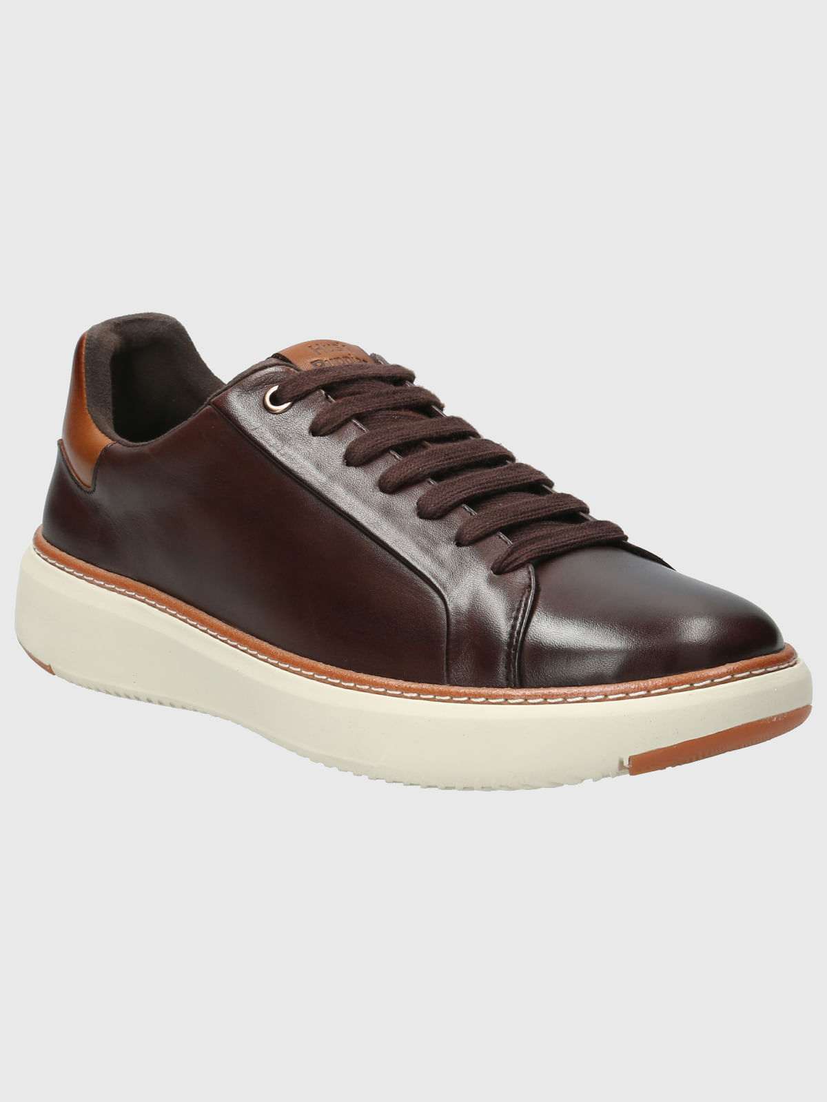 Zapatilla Cuero Hombre Force G Café