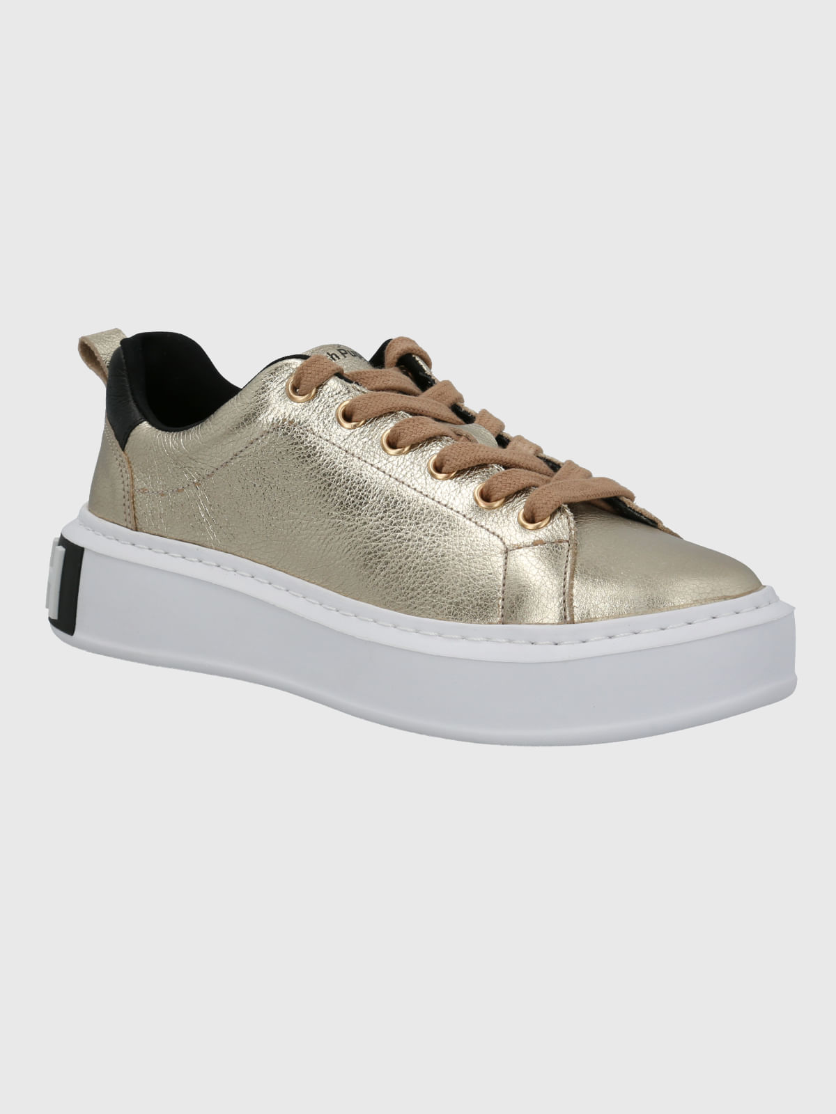 Zapatilla Cuero Mujer Badajoz Dorada