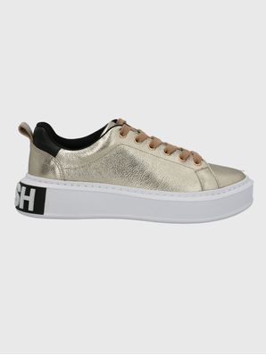 Zapatilla Cuero Mujer Badajoz Dorada