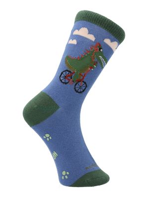 Calcetin Algodón Niño C Dinosaur Azul Hush Puppies