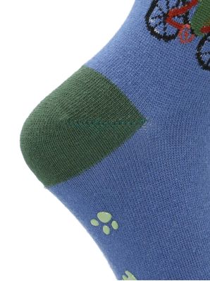Calcetin Algodón Niño C Dinosaur Azul Hush Puppies