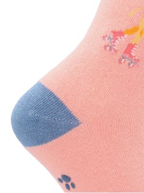 Calcetin Algodón Niña C Fun Giraffe Rosado Hush Puppies