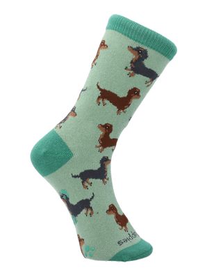 Calcetin Algodón Niño C Dachshund Verde Hush Puppies