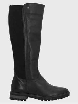 Bota Cuero Mujer Edra Negra Hush Puppies