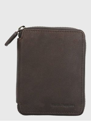 Billetera Cuero Mujer Th Mackay Zip Café Hush Puppies