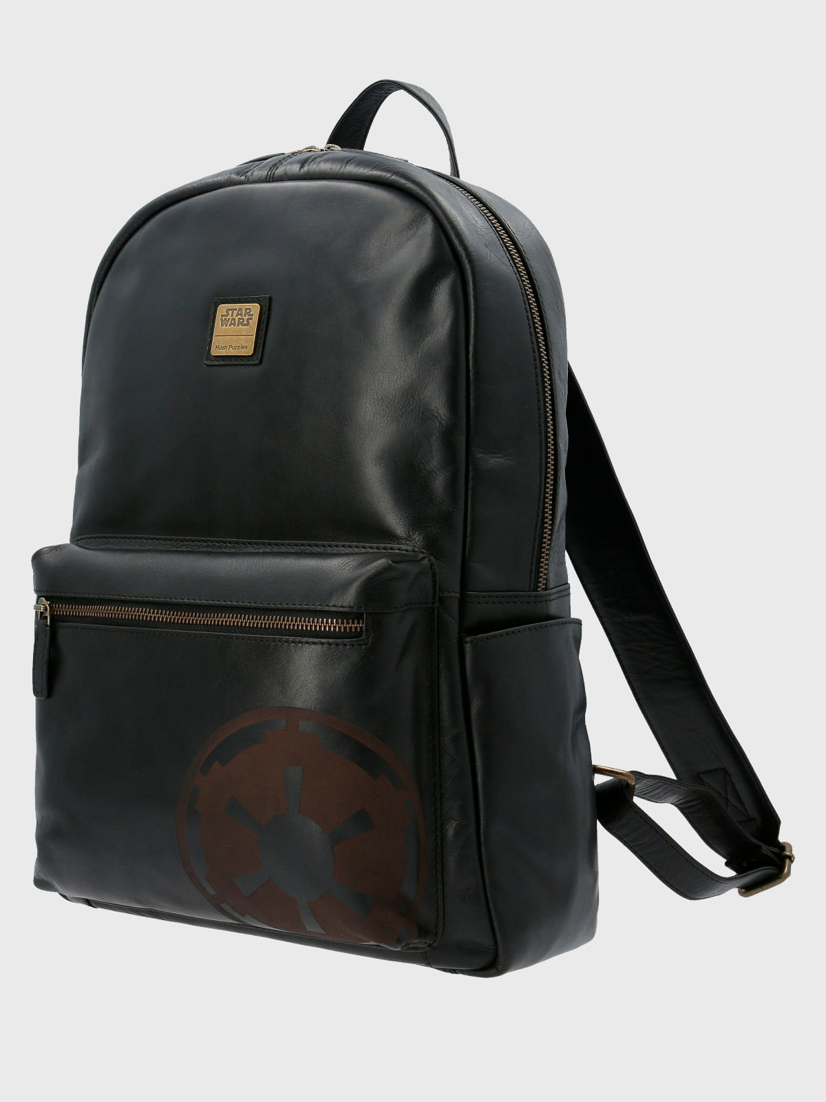 Mochila Cuero Hombre Sw Darth Vader Back Negro Hush Puppies