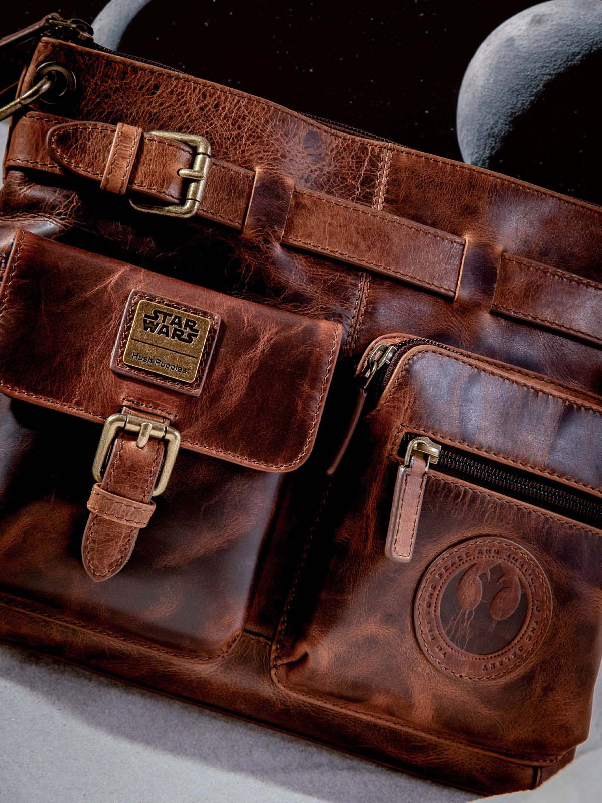 Cartera Cuero Mujer Sw Leia Cross Café Hush Puppies