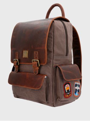 Mochila Canvas Engrasado Y Cuero Hombre Sw Rebel Resist Back Café Hush Puppies