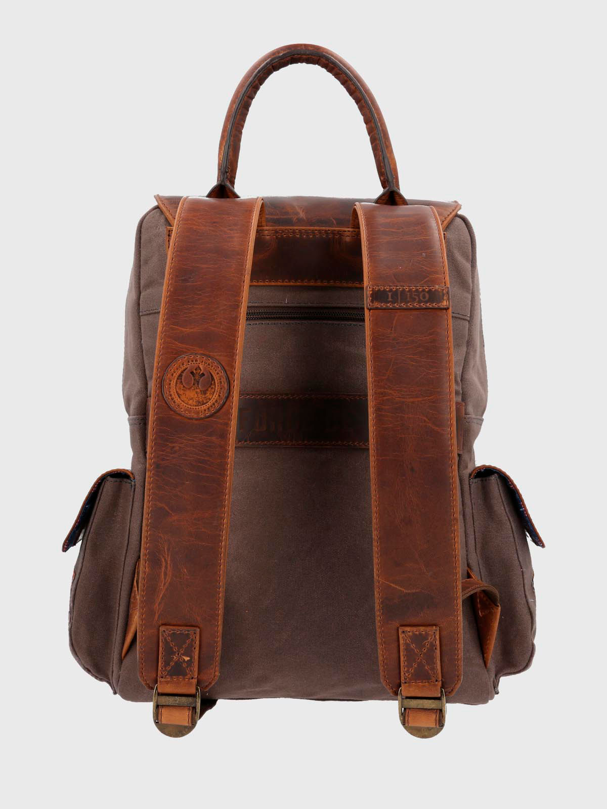 Mochila Canvas Engrasado Y Cuero Hombre Sw Rebel Resist Back Café Hush Puppies