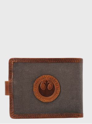 Billetera Canvas Engrasado Y Cuero Mujer Sw Rebel Wallet Café Hush Puppies