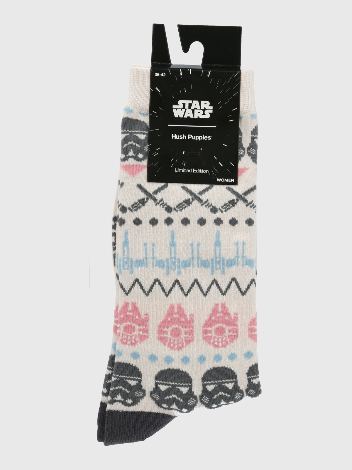 Calcetin Algodón Mujer Sw W All Star Wars Beige/Crudo Hush Puppies