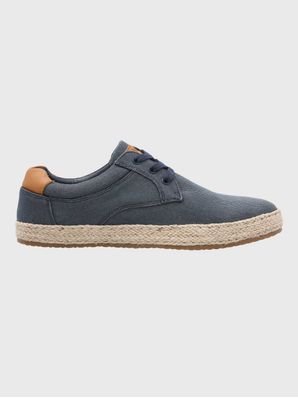 Zapatilla Alpargata Hombre Bernie Azul Hush Puppies