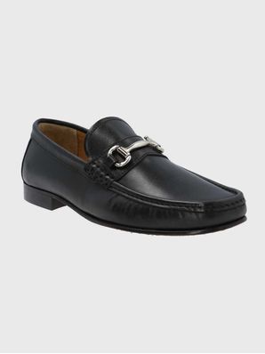 Mocasin Cuero Hombre Italiano Spello Negro Hush Puppies