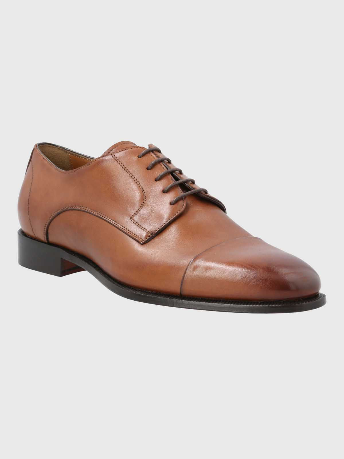 Zapato Italiano Hombre Cuero Morati Café Hush Puppies