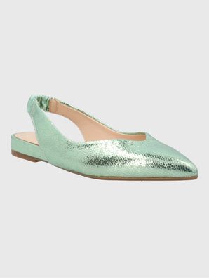 Ballerina Vestir Mujer Cuero Carmin Verde Hush Puppies