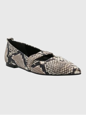 Ballerina Cuero Mujer Zander Reptil Hush Puppies